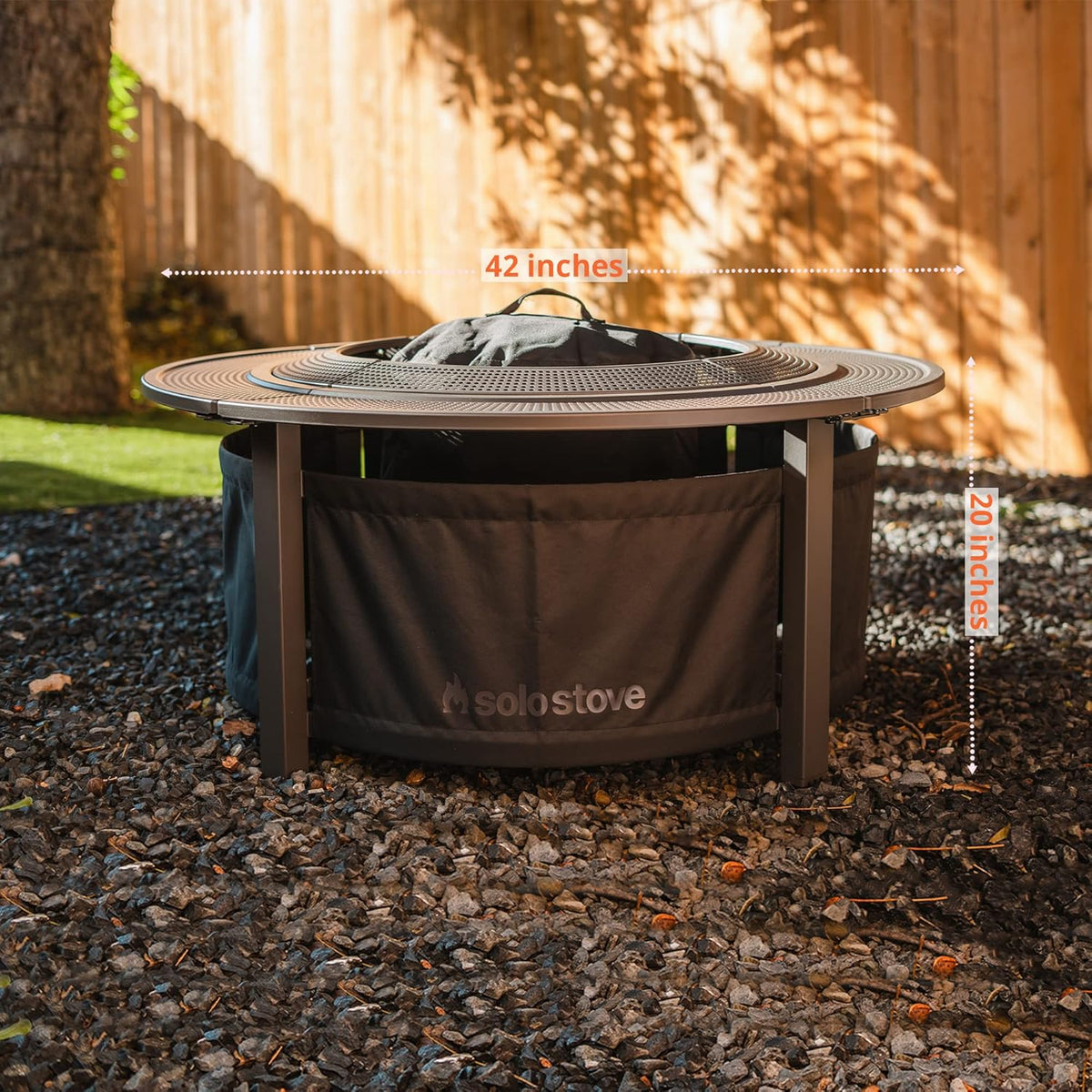 52.6-inch fireplace surround tabletop - Portable protective partition for wood-burning fireplace, ensuring safety and enhancing space - Powder-coated steel and UV-resistant outdoor fabric material, black