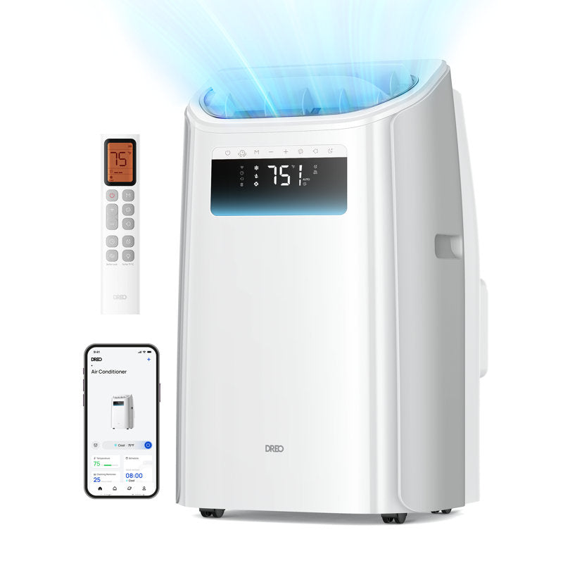 Dreo DR-HAC012S 8,000 BTU Smart Portable Air Conditioner – White