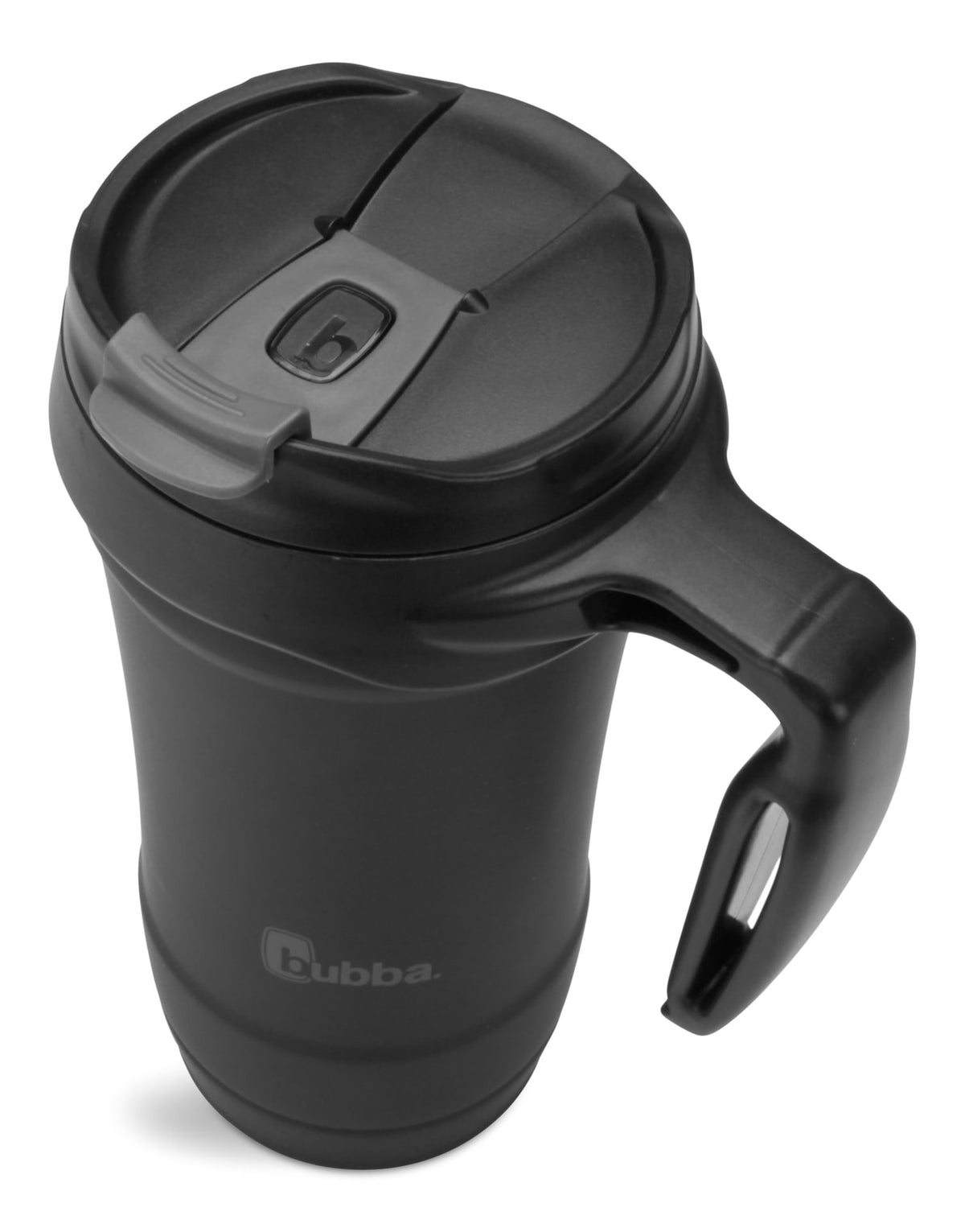 bubba Hero Stainless Steel Insulated Travel Mug with Handle, Rubberized Licorice, 18 oz