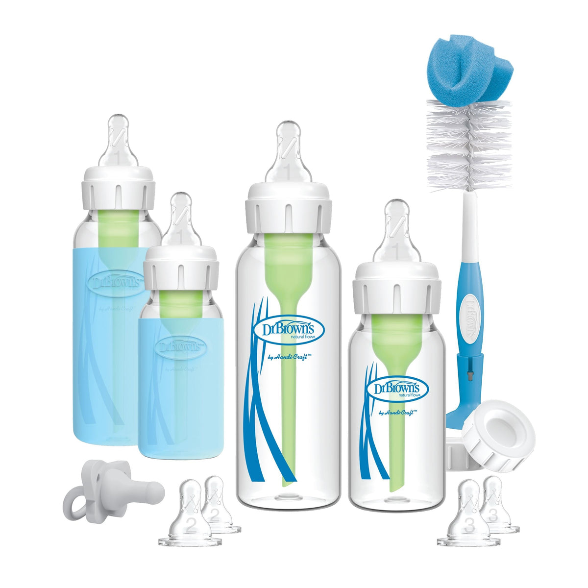 Dr. B's + Glass Narrow Baby Bottle Gift Set