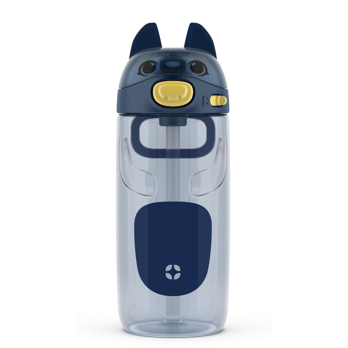 ello Ellies Kids' Reusable Tritan Plastic Water Bottle, 16-oz, Assorted Colours, with Removable Straw