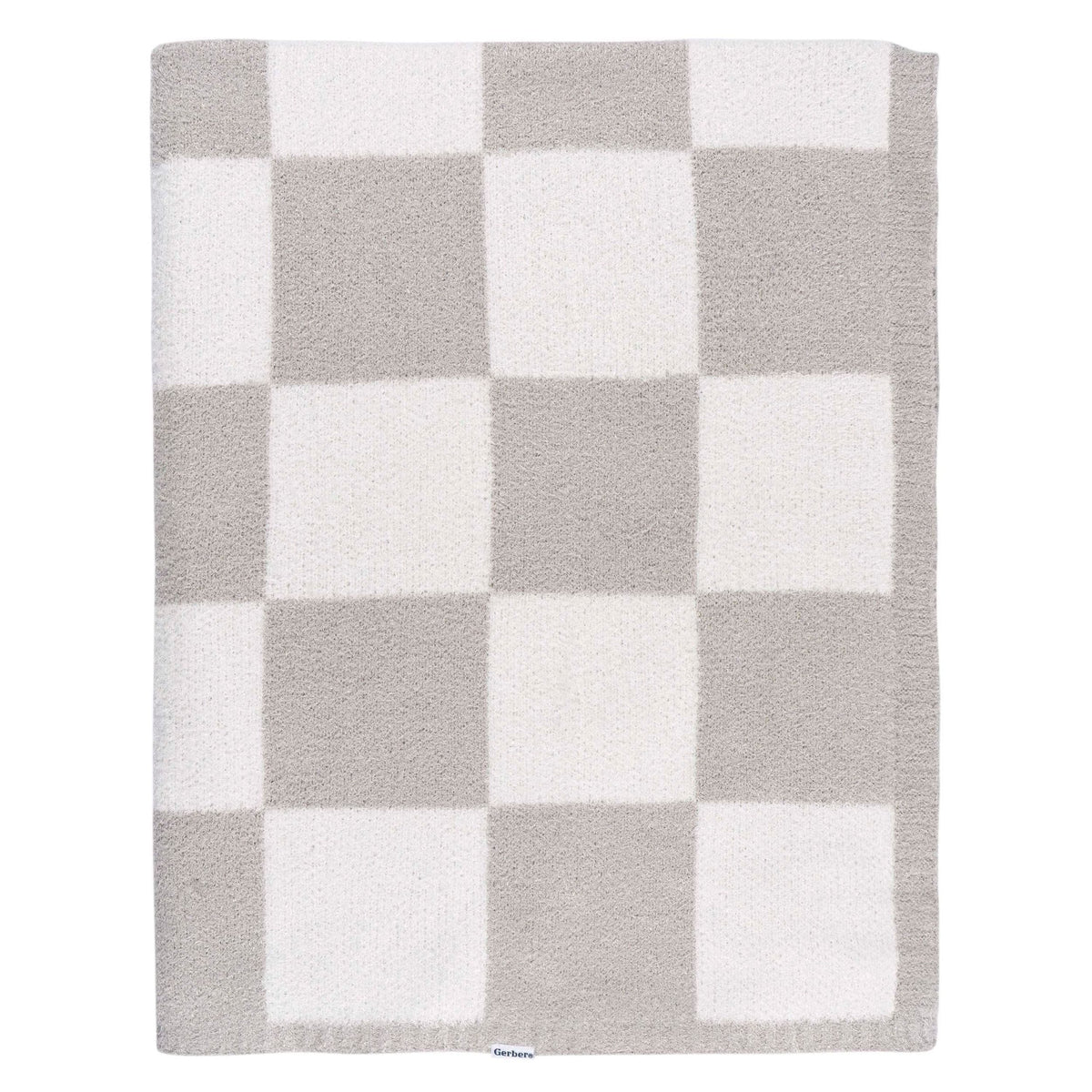 Gerber Childrenwear Tan Checkered Silky Mink Baby Blanket