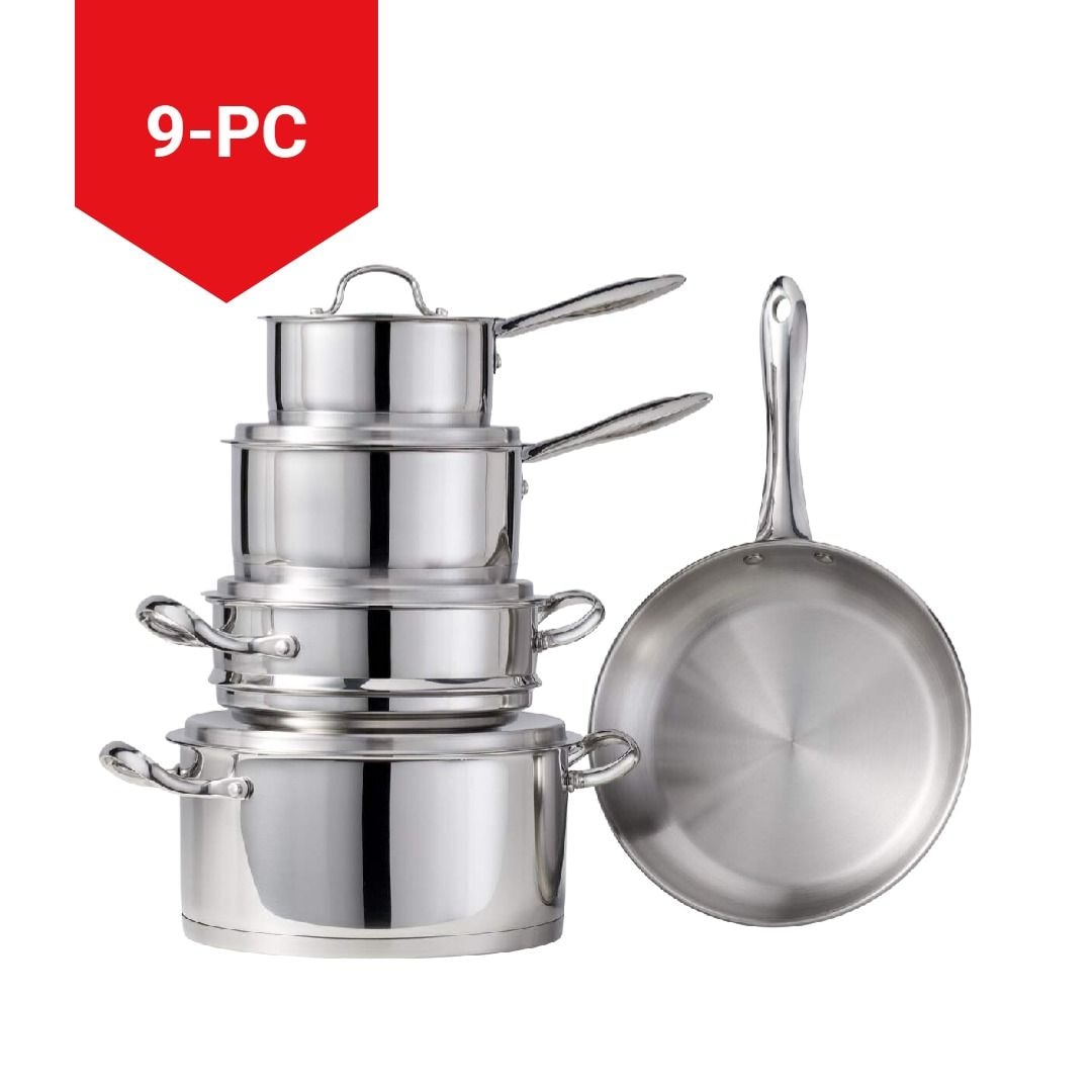 Lagostina Avanti Stainless Steel Cookware Set, 9-pc