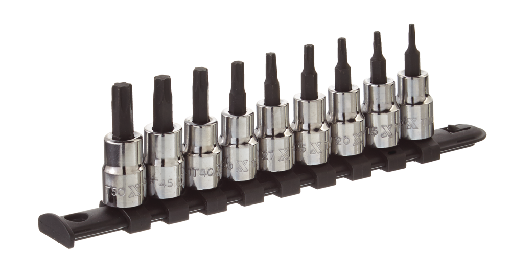 MAXIMUM Torx Bit Socket Set, Heat Treated, 9-pc