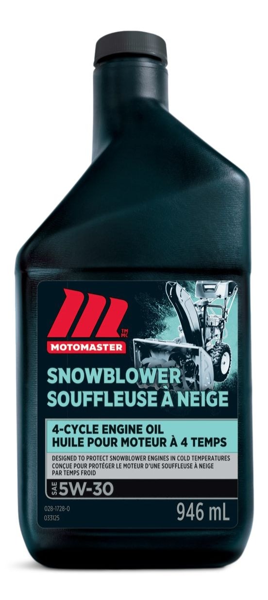 MotoMaster 4-Stroke Snowblower/Snowthrower Oil 5W30, 946-mL