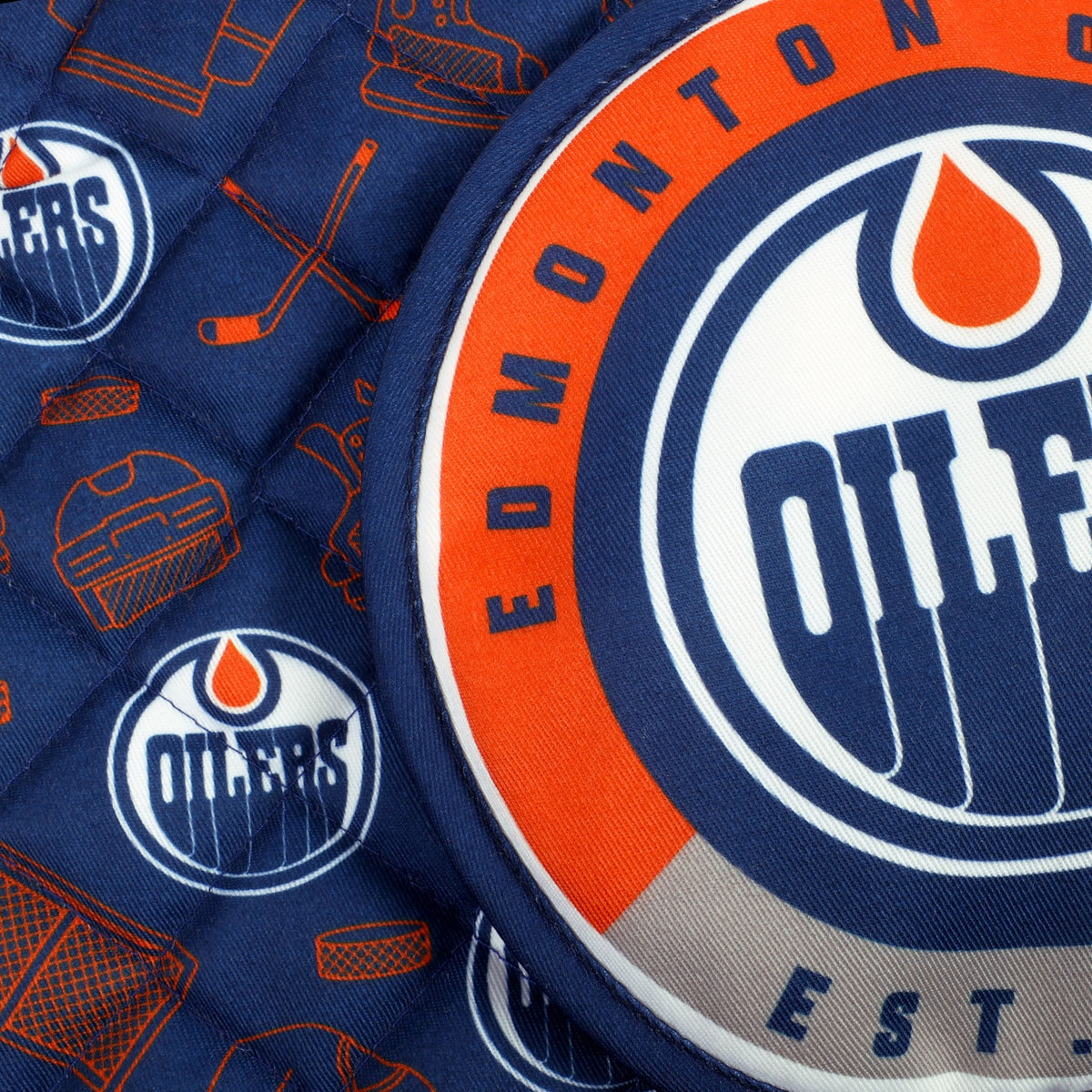 NHL Edmonton Oilers Kitchen Oven Mitt Pot Holder Set, 2-pc