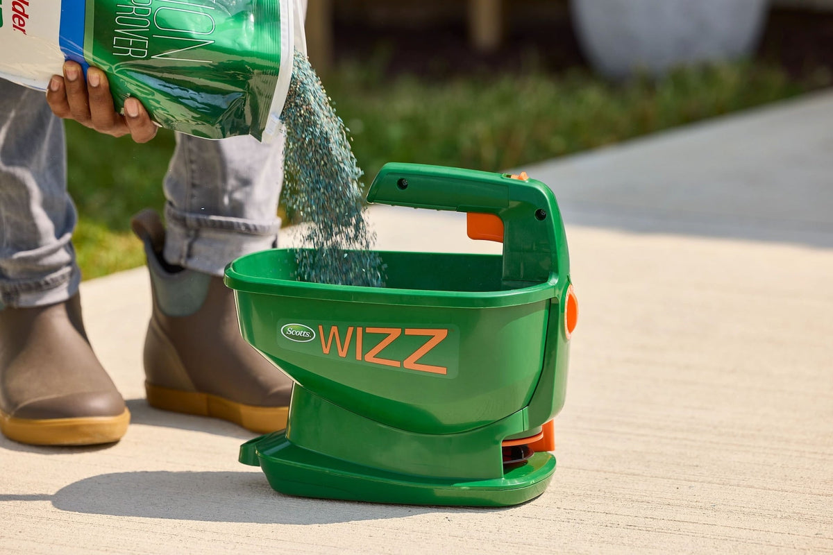 Scotts Wizz Hand-Held Spreader, Battery Operated, 2500 sq. ft.