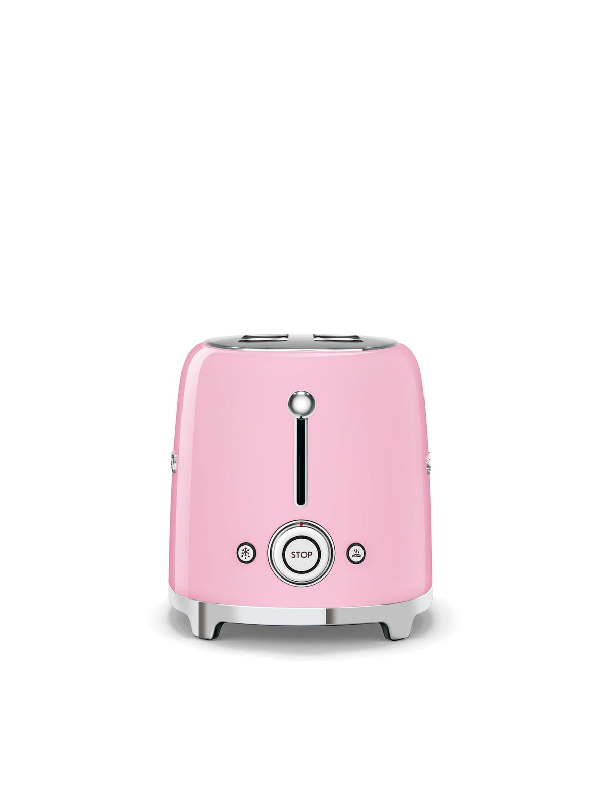 Smeg 50's Retro Style Wide Slot Pop Up Electric Toaster with 6 Settings, 2-Slice, Pink