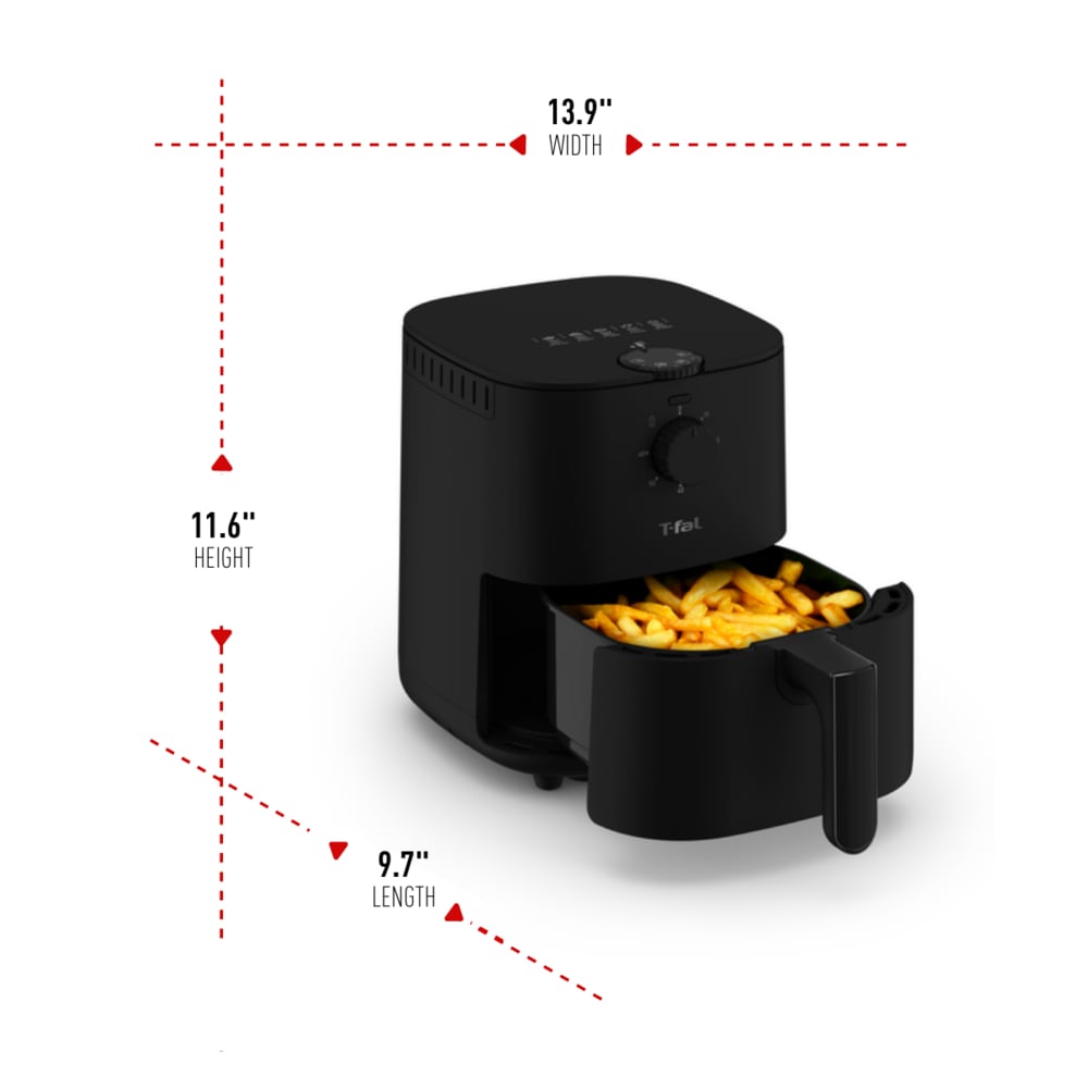 T-fal Easy-Fry Compact Air Fryer with Non-Stick Basket, 3.69-qt