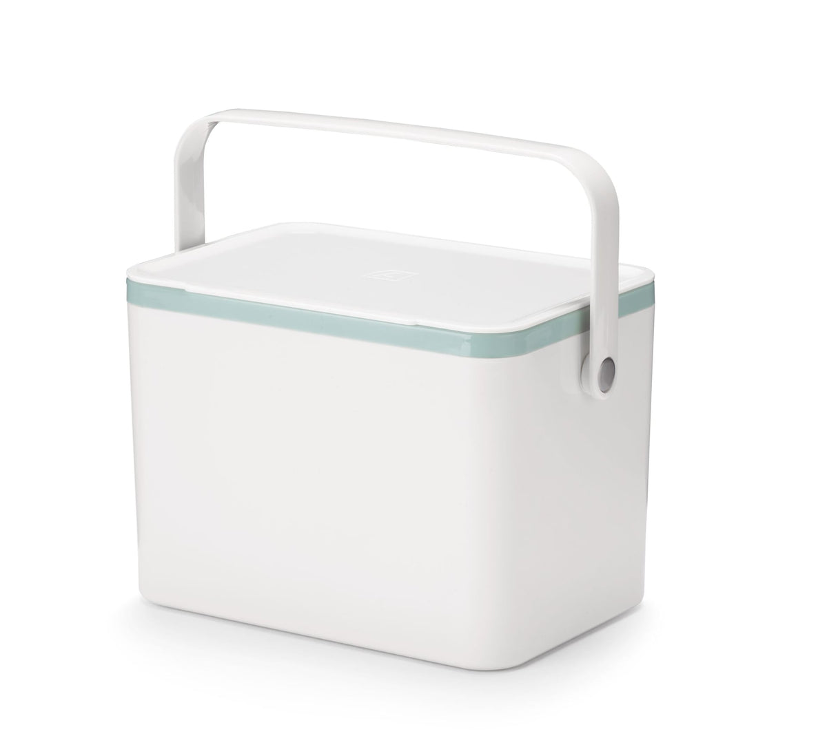 type A Plastic Rectangular Compost Bin, White, 4-L