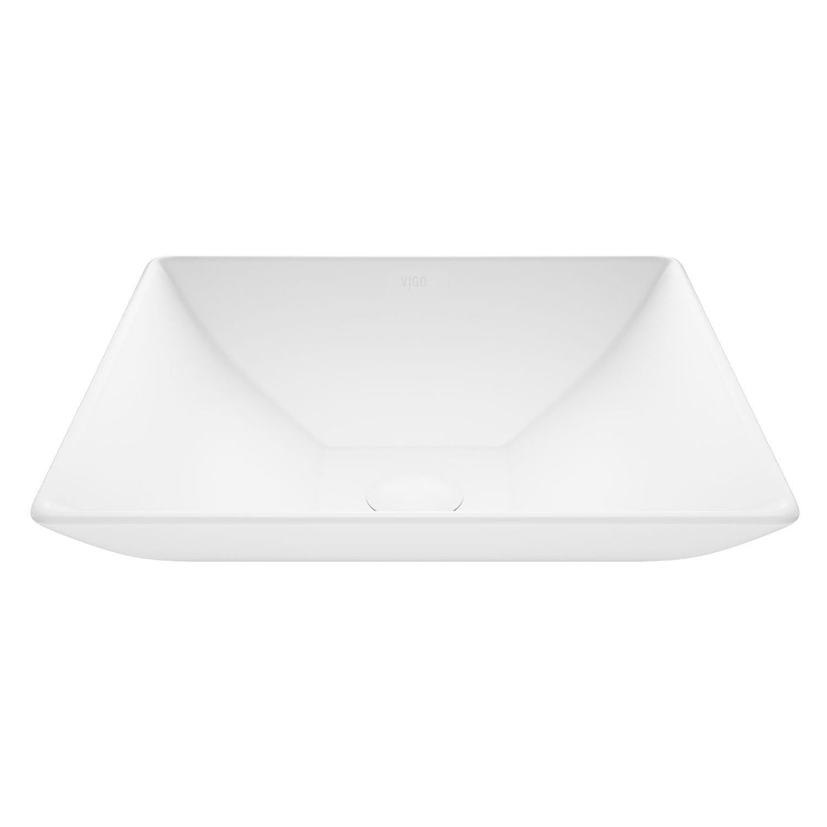 VIGO Hibiscus Matte Stone Round Vessel Bathroom Sink/Basin, Above-Counter Installation, White
