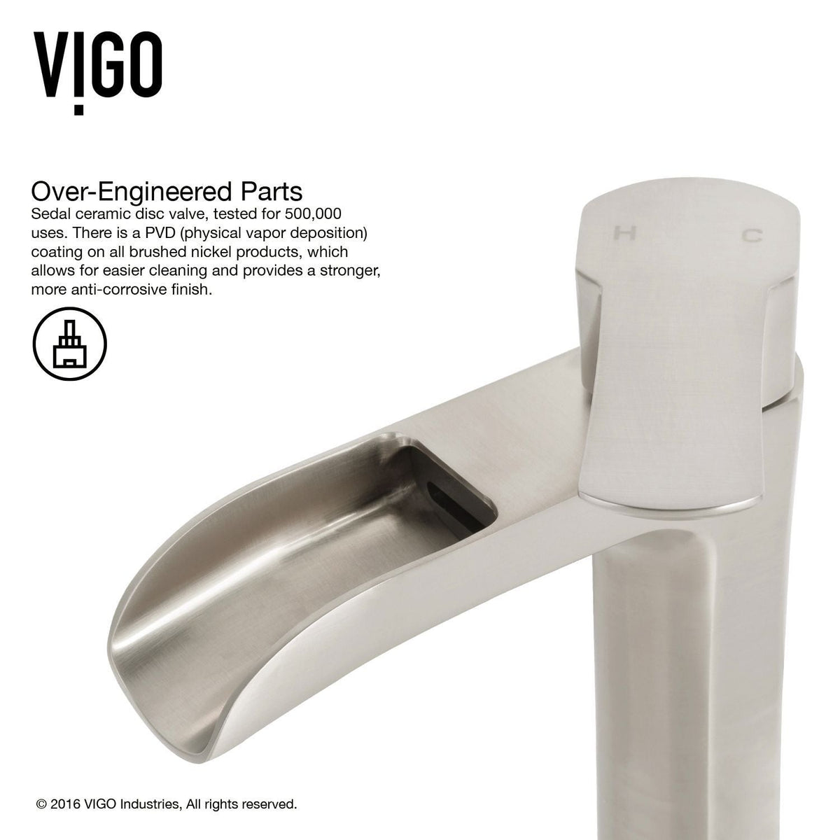 VIGO Hyacinth MatteStone White Bathroom Sink/Basin Set with Niko Faucet and Square Composite Vessel