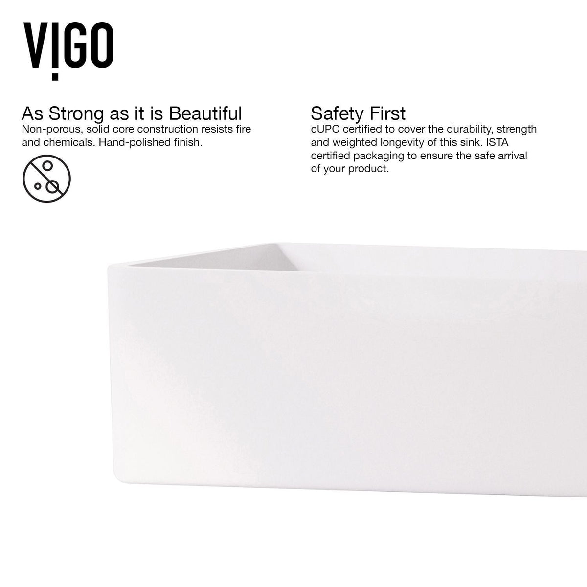 VIGO Magnolia MatteStone White Bathroom Sink/Basin Set with Olus Wall Mount Faucet and Rectangular Composite Vessel