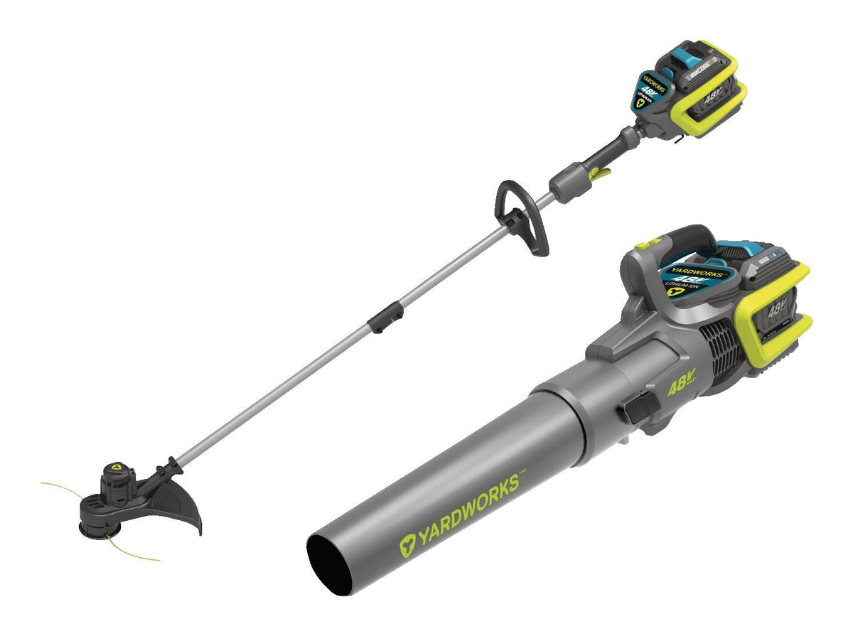 Yardworks 48 V Cordless Leaf Blower & Trimmer Combo, 2 Ah Battery Included