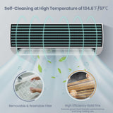 Costway 18000 BTU Mini Split Air Conditioner Heater 19 SEER2 1250 Sq. Ft Coverage