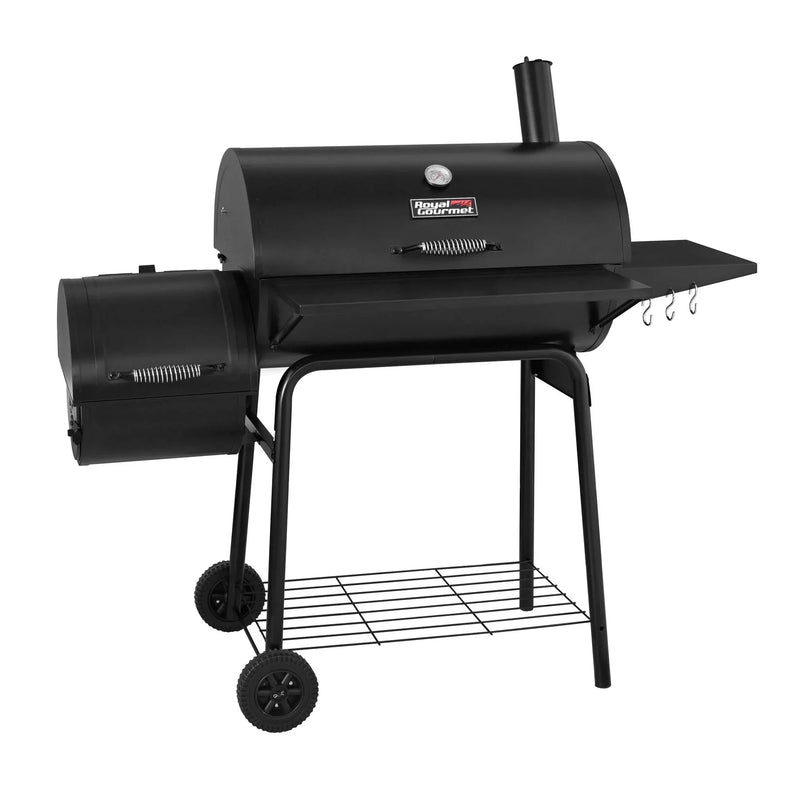 Gourmet 30" BBQ Charcoal Grill and Offset Smoker V9