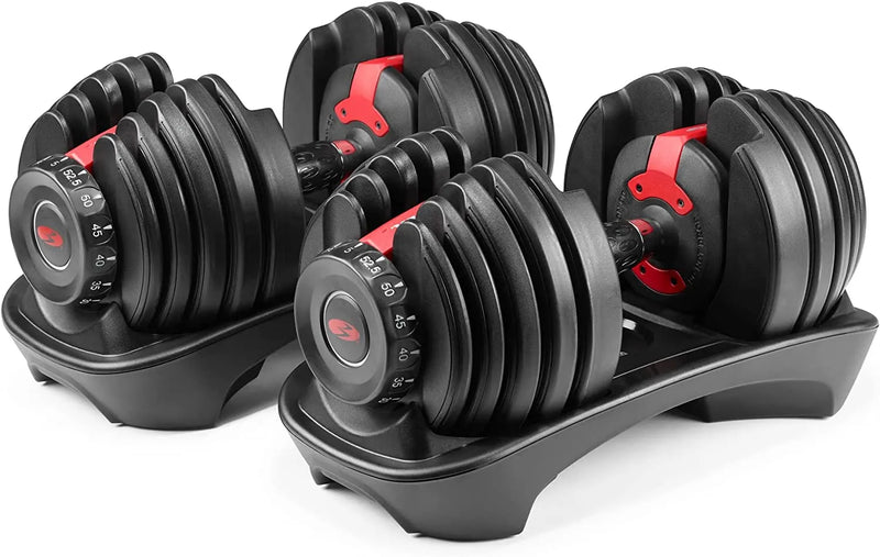 Bowflex SelectTech 552 Adjustable Dumbbells Pair, 5-52.5 lbs, Space-Saving Home Gym Equipment I5