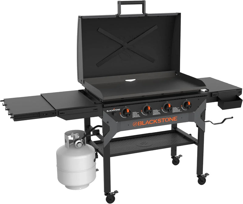 Iron-Forged 36" Omnivore Griddle – Premium Powder-Coated Steel with Reinforced Hood, Black Finish V0