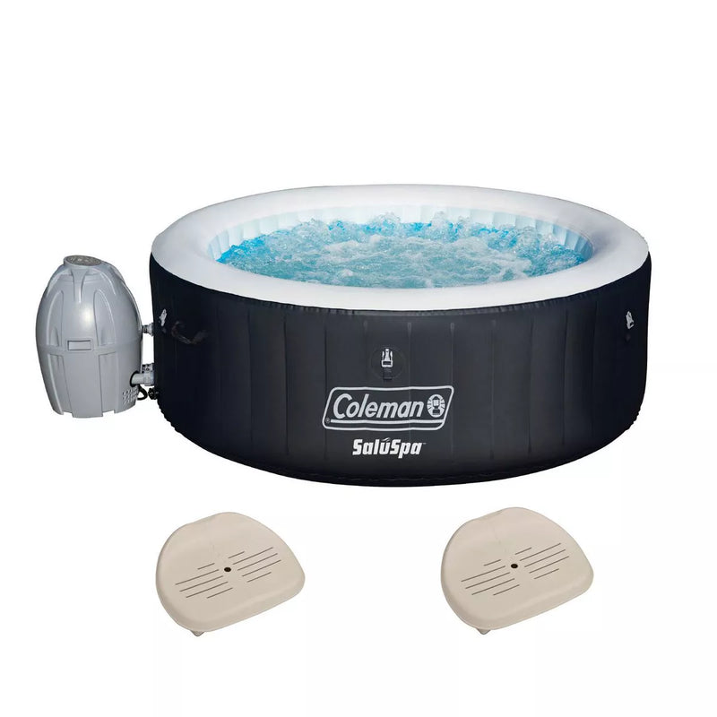Coleman SaluSpa 4-Person Inflatable Hot Tub with 60 AirJets & Adjustable Seats W7