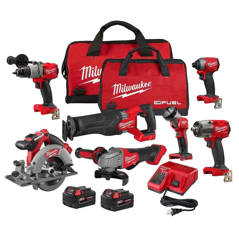 18V M18 Lithium-Ion Brushless Cordless 7-Tool Combo Kit 5.0 Ah K8