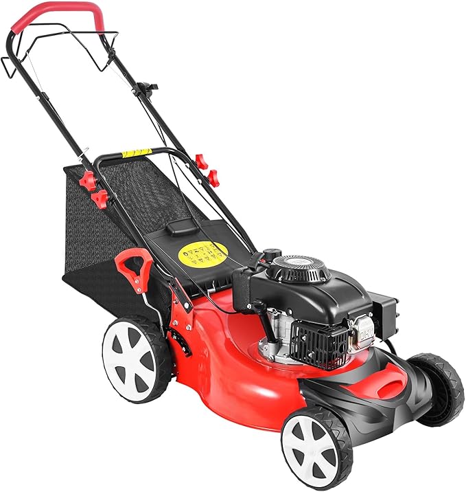 Self Propelled Gas Lawn Mower, 20-Inch 140cc OHV Engine 3-in-1 Gas Mower,Adjustable Cutting Height for Sports Fields, Community Greening, Municipal Greening T5
