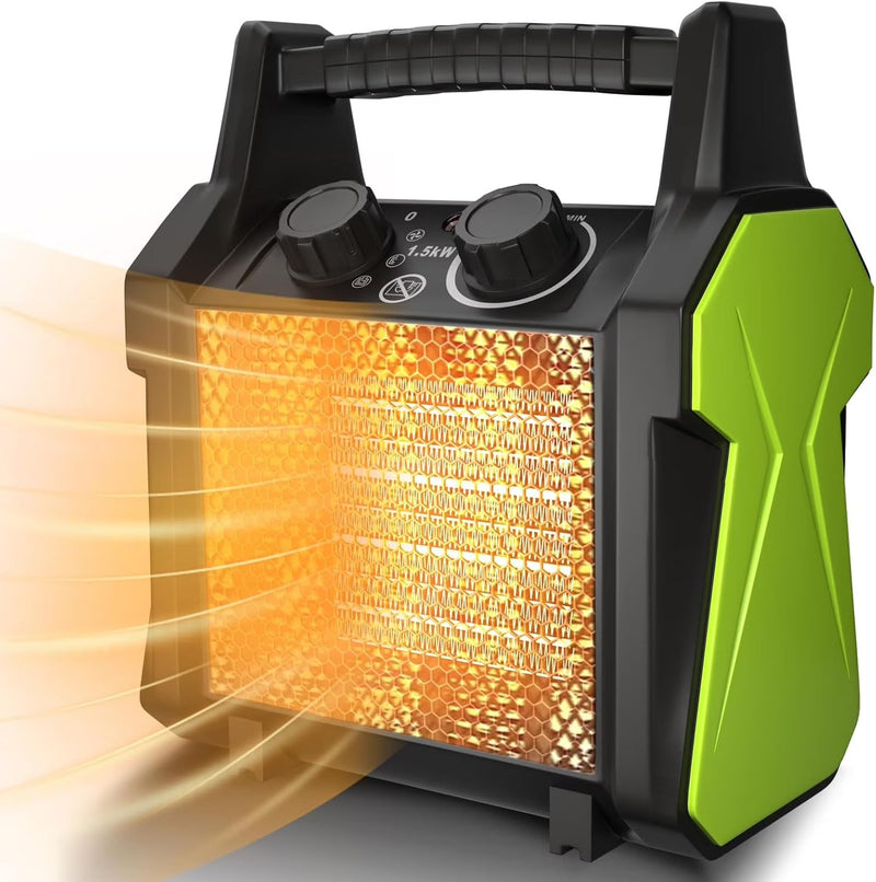 WarmHaven Outdoor Heater for Patio, Electric Space heater with Overheat Protection, 1500W Fast Heat PTC Ceramic Portable Garage Heater for... A6