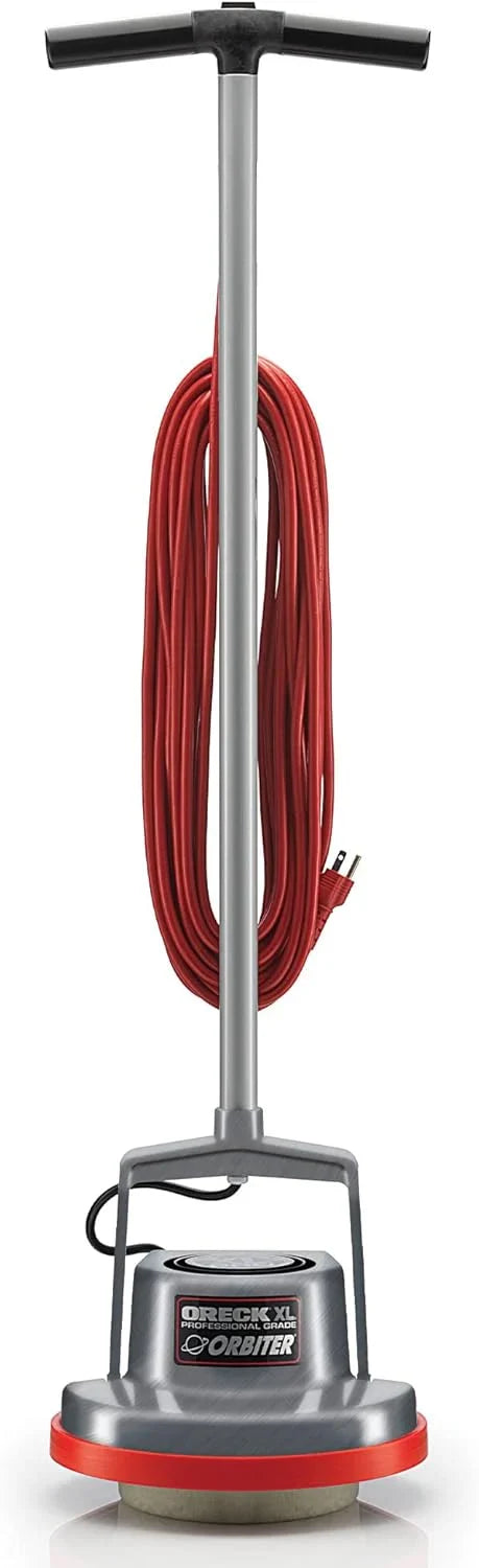 Commercial Orbiter Hard Floor Cleaner Machine, Multi-Purpose Floor Cleaning, Random Orbital Drive, Wide Cleaning Path, 50-Foot Long Cord, ORB550MC, Gray/Red-Oreck N4