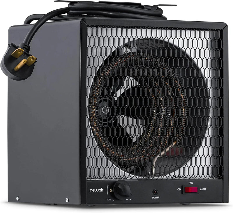 Portable Heater (240V) Portable Electric Garage Heater Heats Up to 600 sq. ft. with 6-Foot Cord Wrap and Carrying Handle | 5600 Watt Portable Electric Shop Heater for Garage and Work Shop V0