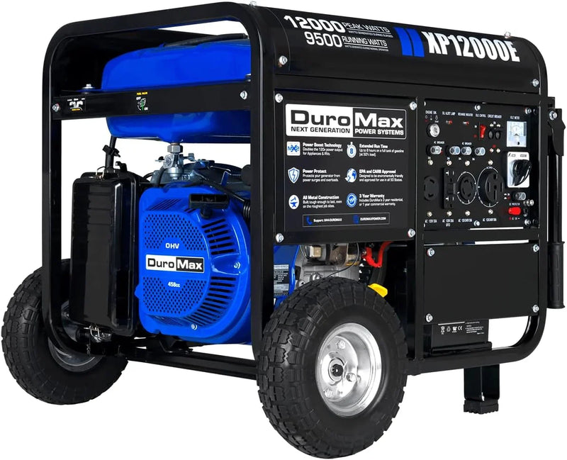 13,000-Watt Dual Fuel Portable Generator - Gas & Propane, Electric Start, Whole Home Backup Power, Transfer Switch Ready, RV & Emergency Ready O4