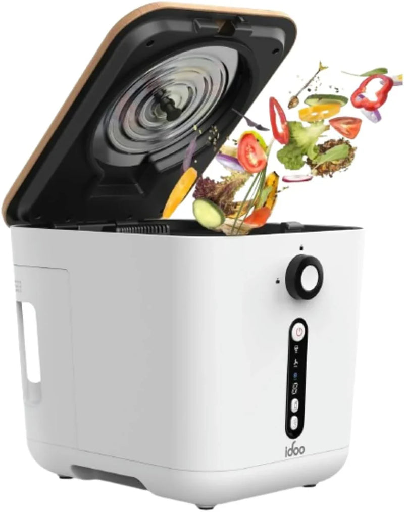 Upgrade version of the electric composting machine for the kitchen, 3-liter intelligent desktop composting machine, indoor without odor, equipped with detachable activated carbon filter, automatic food recycling composting machine, converting food re E1