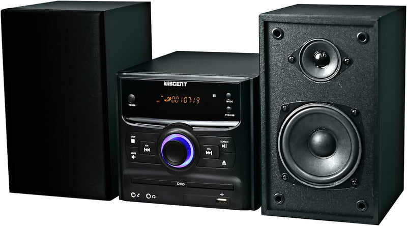 Bluetooth Stereo System, CD Player, Wireless Streaming, MP3, USB, Audio in, FM Radio, 30W, Micro Sound System O1