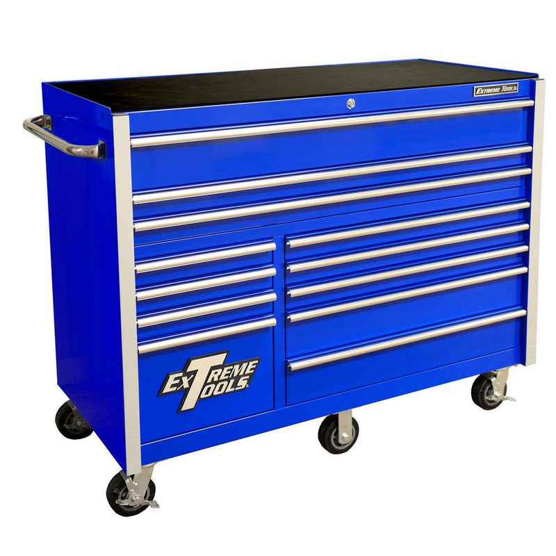 Extreme Tools THD Series 55 in. 12-Drawer Roller Cabinet Tool Chest in Blue THD552112RCBL O5