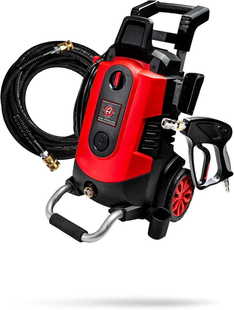 Electric Pressure Washer 2.0, Powerful 1.4 GPM 2000 PSI Car Pressure Washer Sprayer, Snub Nose & Tip Attachment, Use,Car Soap, Patio Boat RV Motorcycle Car Garage Deck Adam's Polishes F9
