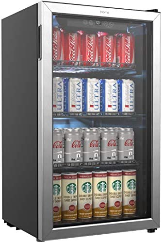 hOmeLabs Beverage Refrigerator and Cooler – 120 Can Mini Fridge N3
