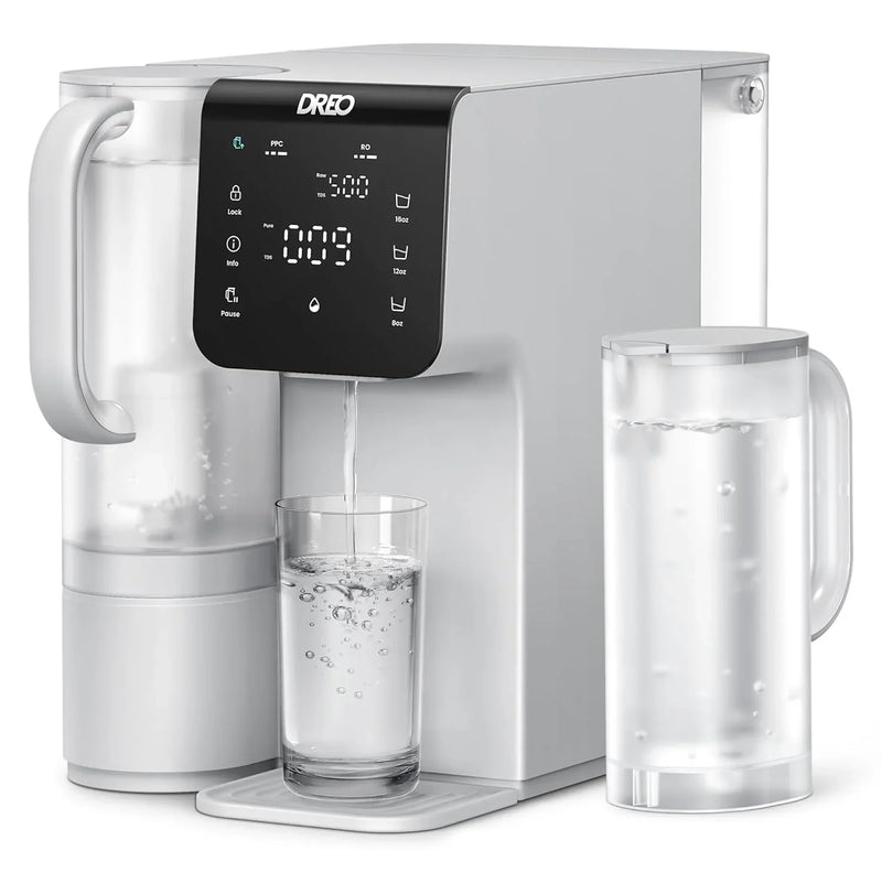Filter desktop product, 7-stage reverse osmosis water filtration system, no installation required, reduces total dissolved solids content, suitable for water filtration bottles for households and kitchens, with a 3:1 ratio of pure water to wastewater L0