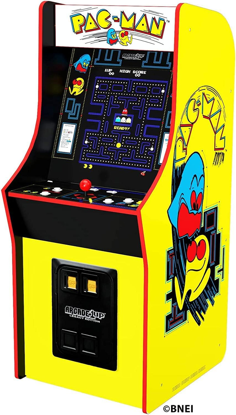 Bandai's "Pac-Man" classic version, featuring 12 games, and an arcade machine that is 4 feet in size. P8