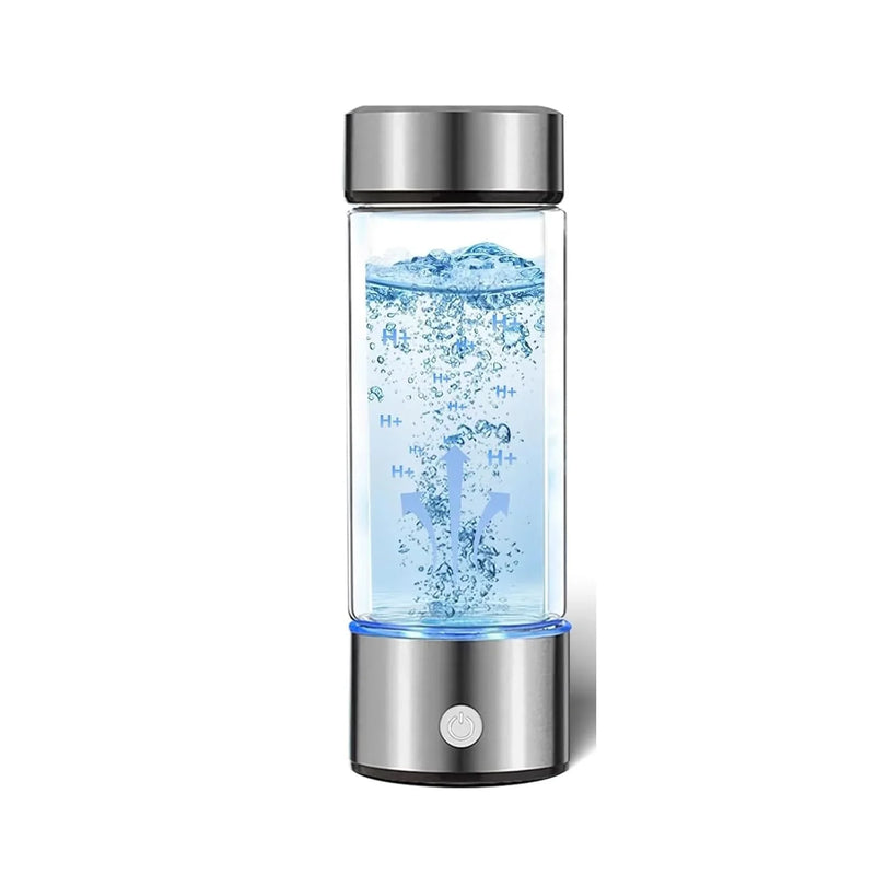 Hydrogen Water Bottle Generator(Silver) - Up to 6360 PPB - Certified H2 Generator- SPE/PEM Technology - - Portable Hydration & Athletic Performance System V1