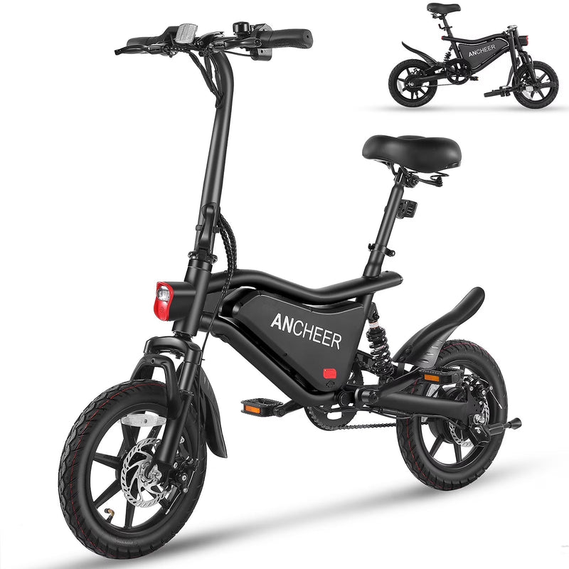 ANCHEER Peak 500W Electric Bike for Adults, Foldable Electric Bikes with 48V 374Wh Battery, 14 in Electric Bicycle for Men Women, LCD Digital... J0