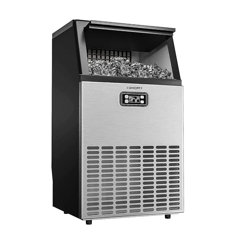 EUHOMY Commercial Ice Maker Machine, 100lbs/24H Stainless Steel Under Counter I5