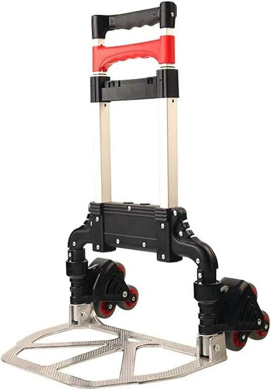 Hand Cart-Home Small Trailer Luggage Cart Folding Trolley Car Outdoor Goods Shopping Trolley Cart Truck Q9