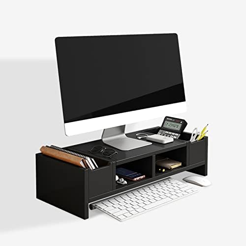 Floating TV Stand - Modern Furniture - Floating TV Stand with Drawers - Wooden Wall-mounted Cabinet Unit with Drawers - Double-layer Computer and TV Space Organizer台 I1