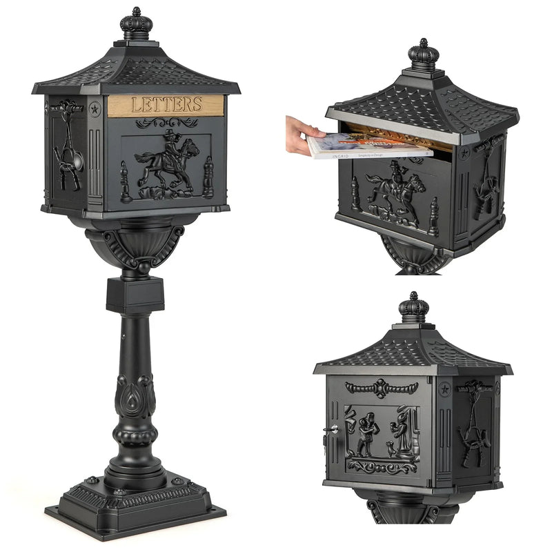 Cast Aluminum Mailbox with Post O8