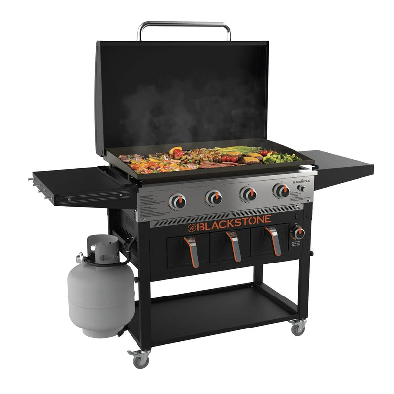 Blackstone 4-Burner 36" Propane Outdoor Griddle with Air Fryer and Hood Y2