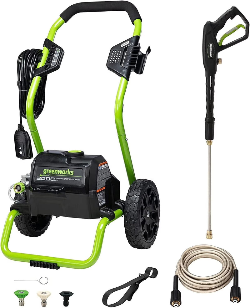 Greenworks 2000 Max PSI, 1.1 GPM (13 Amp) Electric Pressure Washer GPW2000-1RG N0