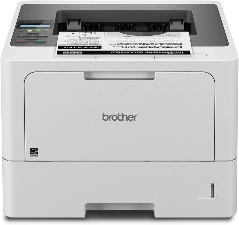 Business single-color laser printer, equipped with dual paper trays, wireless network and gigabit Ethernet connection, double-sided printing, large-capacity paper storage and mobile printing function, white model Q1