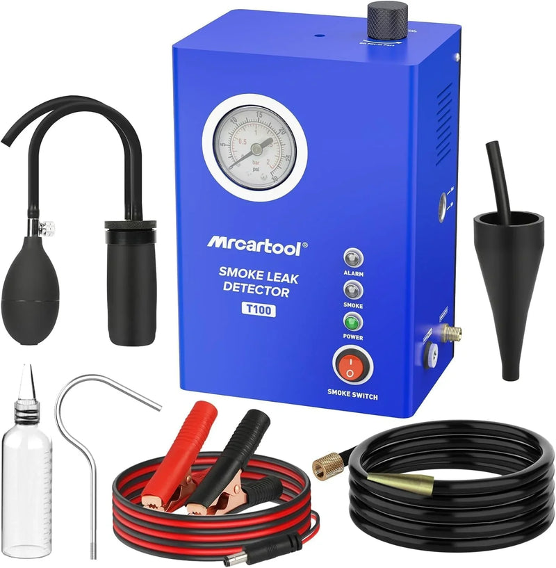 Smoke machine leakage tester, 12-volt DC car smoke machine leakage detector, equipped with an air flow meter and an oil level gauge, suitable for all vehicles. V1