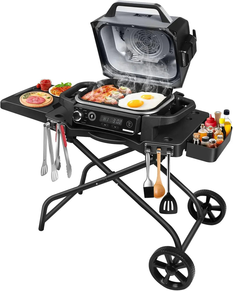 Collapsible Grill Stand for Ninja Woodfire Grill, Traeger, Pit Boss, and 22" Blackstone Griddle Z9