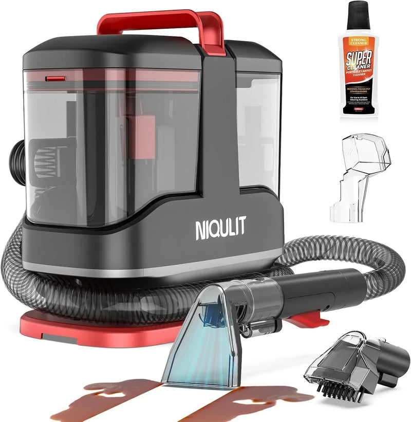 Portable Spot Cleaner Machine for Carpet and Upholstery, 15Kpa Powerful Suction for Pet Stain, Couche & Car, with Dual BrushHeads & Self-Cleaning System, Spot Cleaner for Area Rug, Stair and Furniture U4