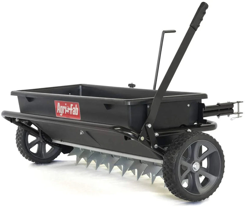 Tow-Behind Lawn & Garden Spiker/Seeder/Drop Spreader for Seed,Fertilizer, Salt, Ice Melt; Designed to Pull Behind Lawn & Garden Tractors X8
