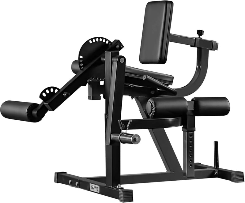 Leg Extension and Curl Machine, Lower Body Special Leg Machine, Adjustable Leg Exercise Bench with Plate Loaded, Leg Rotary Extension for Thigh, Home Gym Weight Machine T4